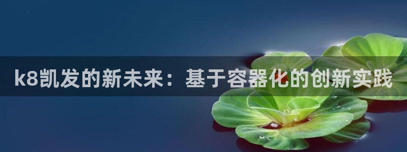 南宫OB视讯官网下载链接：k8凯发的新未来：基于容器化的创新实践